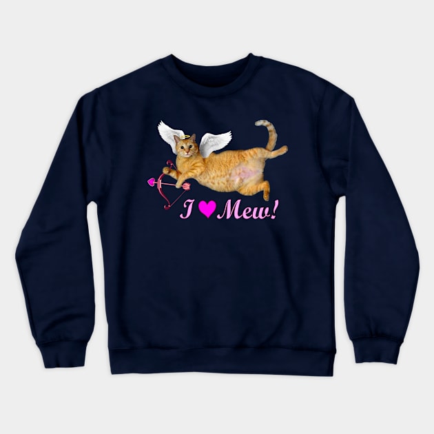 I Love Cat Crewneck Sweatshirt by RawSunArt